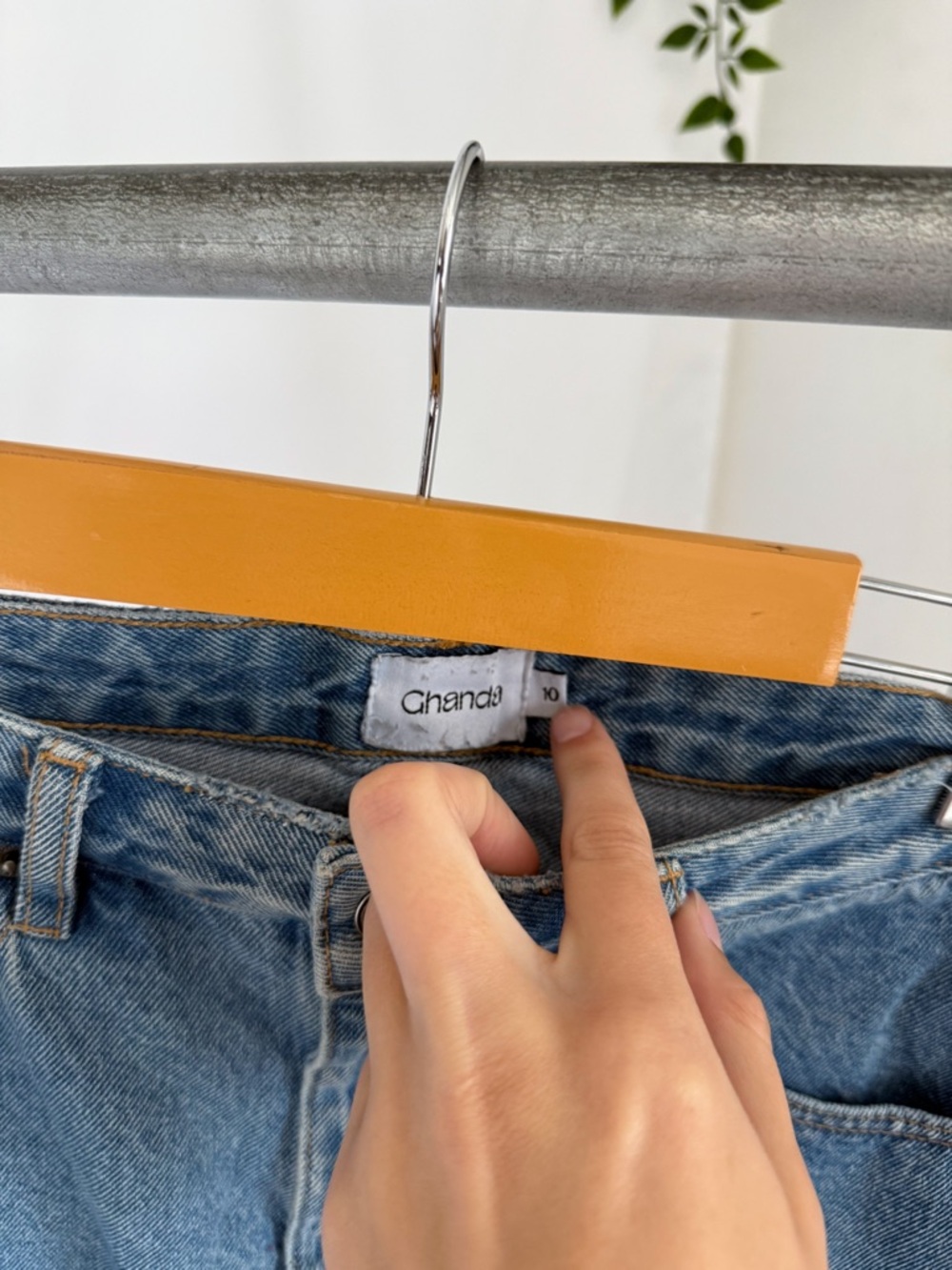 Vintage blue denim mini skirt - Picture 2 of 3